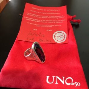 Uno de 50 silver ring